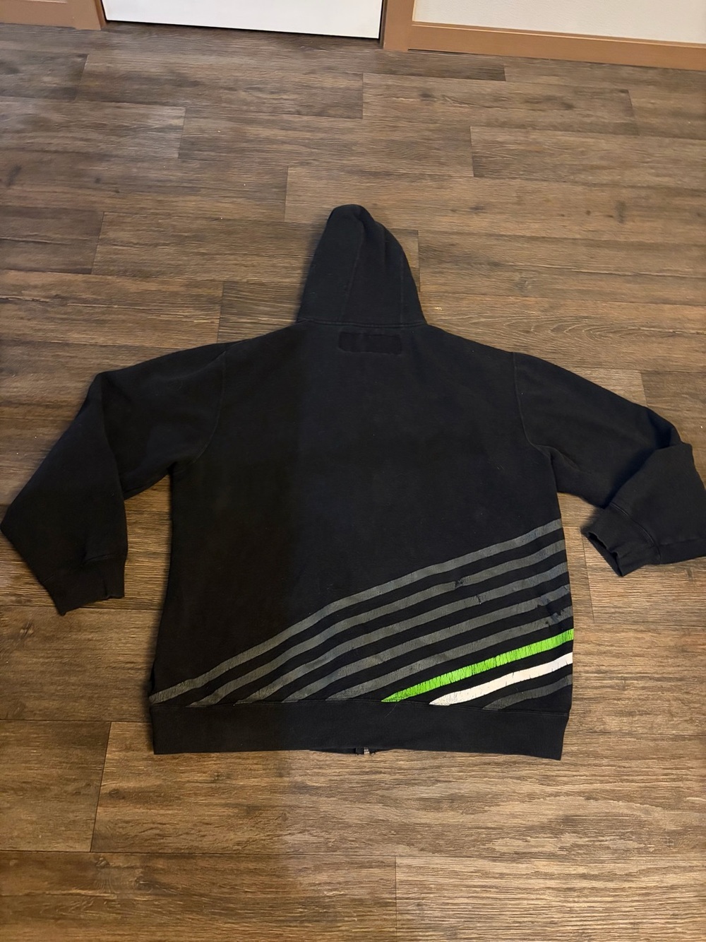 Vintage Monster Energy Hoodie Full Zip Big Logo 00s Racing Men Size XL Black - Picture 8 of 8